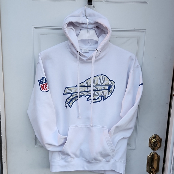Buffalo Bills Other - White Buffalo Bills NFL Logo Men's Hoodie Size L